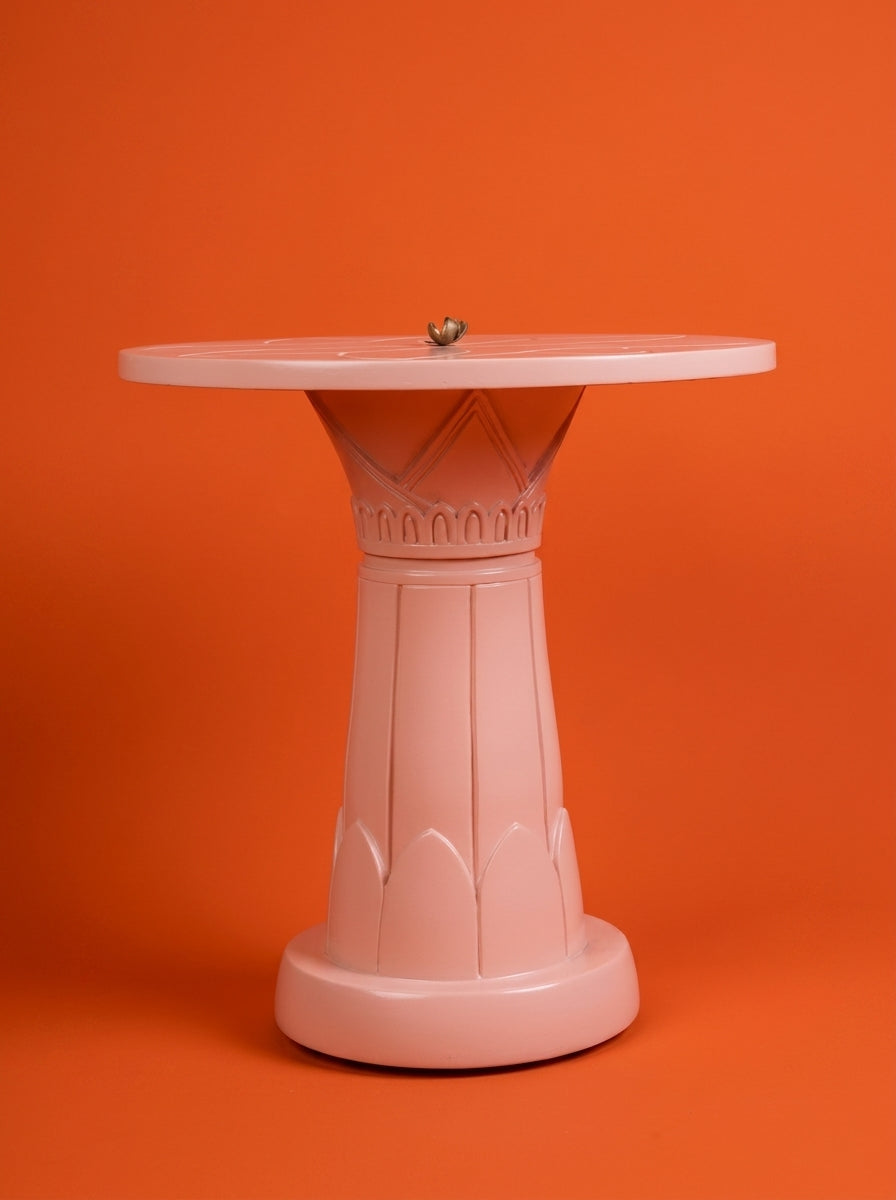 Egyptian Salmon Pink Column Table