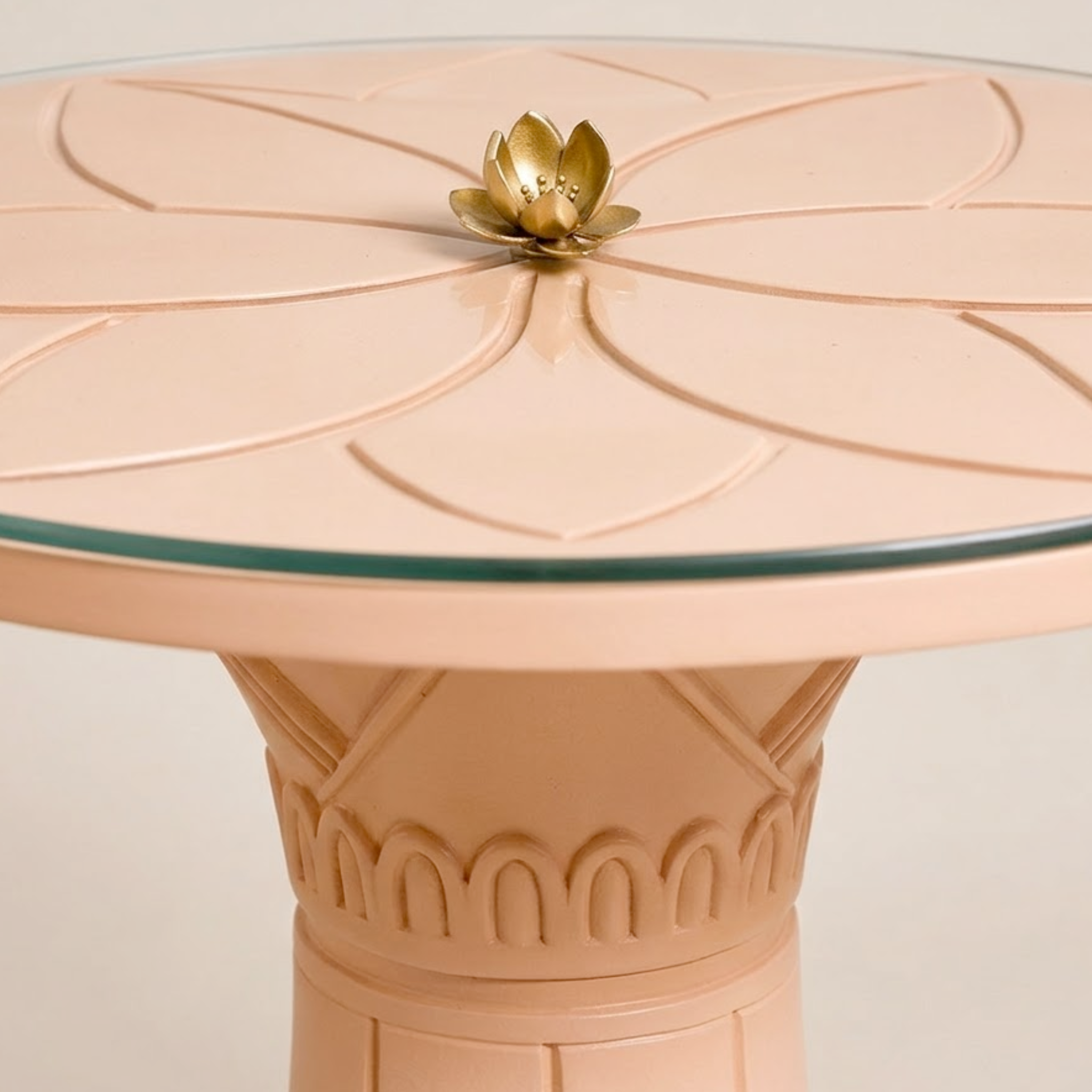 Egyptian Salmon Pink Column Table