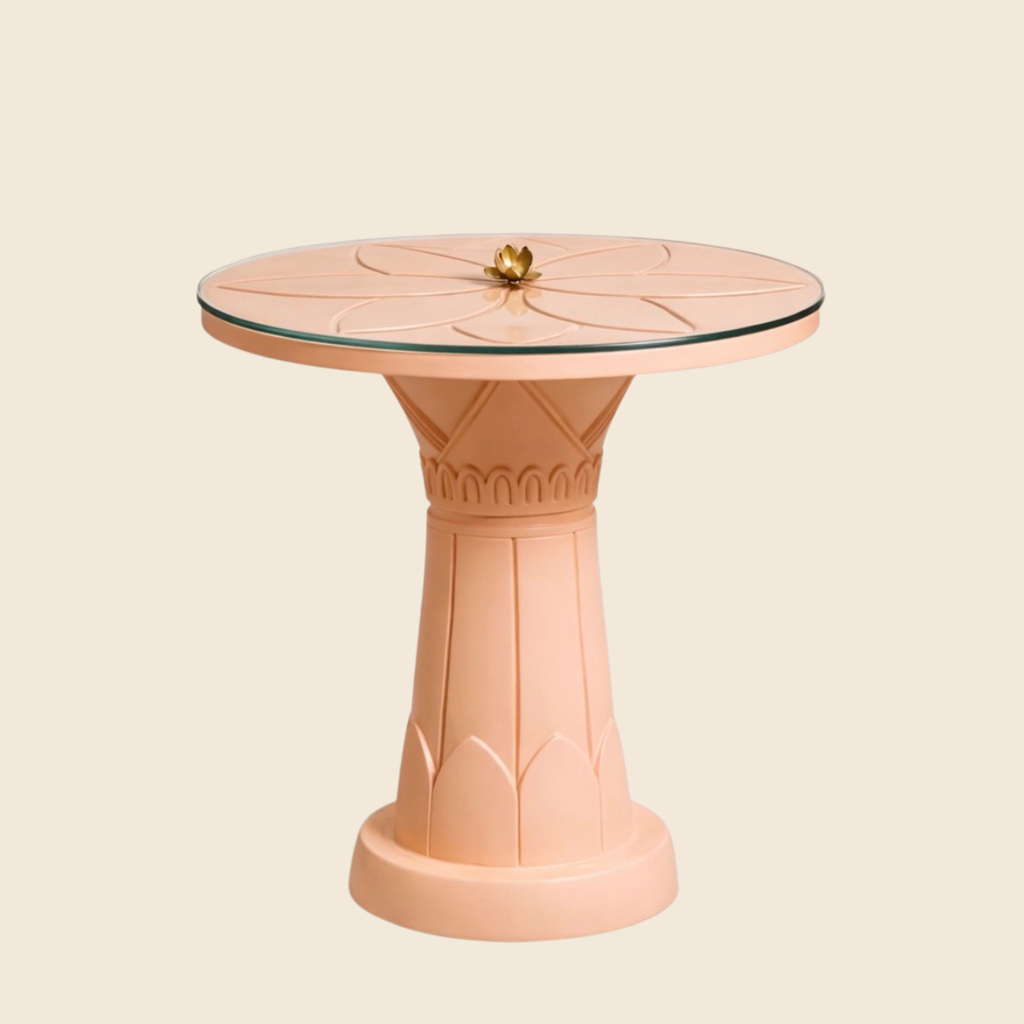 Egyptian Salmon Pink Column Table