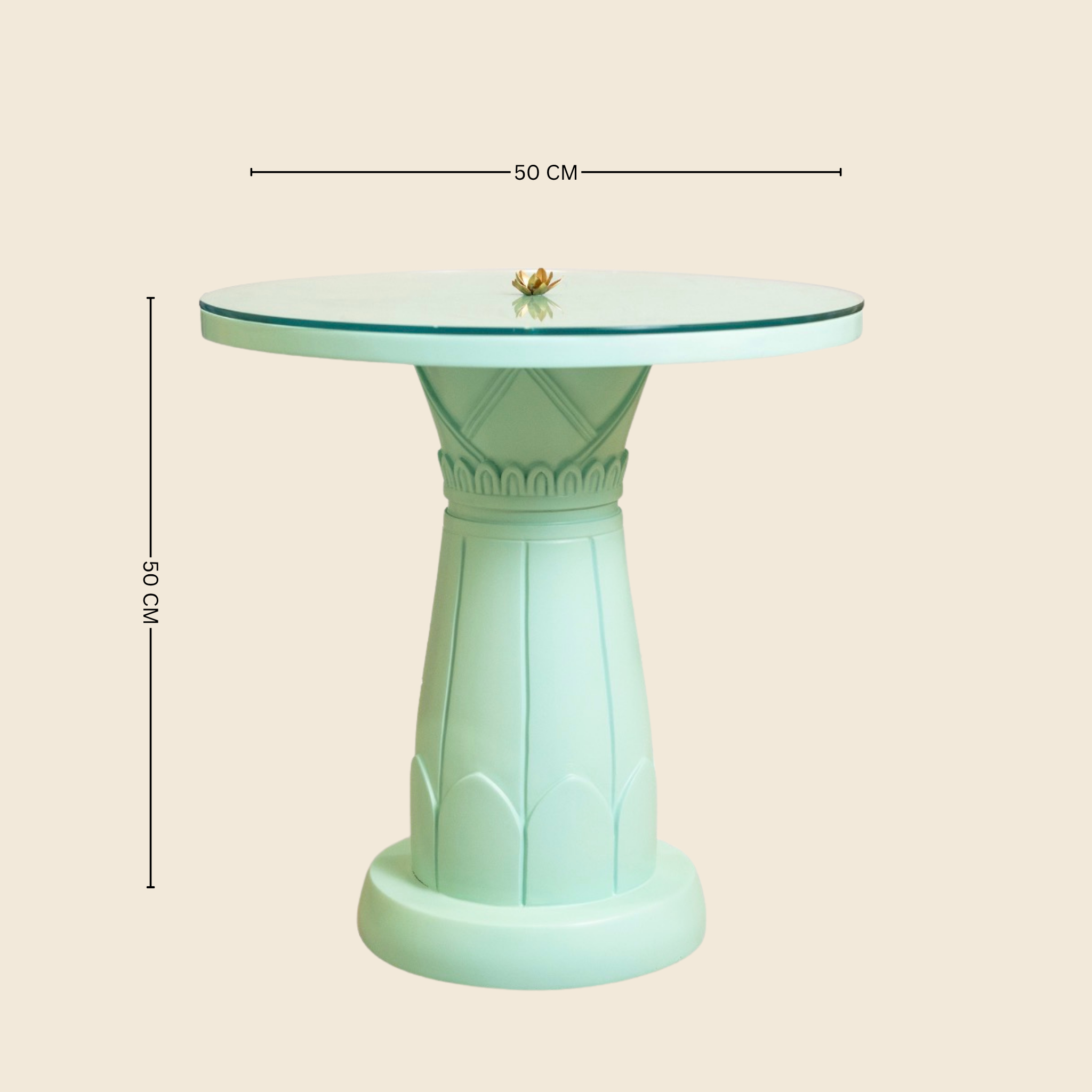 Egyptian Arctic Blue Column Table